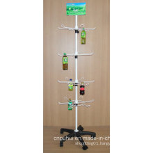 Metal Wire Floor Spinning Bottles Display (PHY1026F)